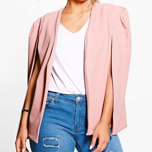 Plus tailored crepe cape